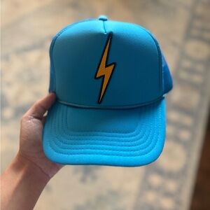 Aviator Nation Electric Blue Hat with Yellow Bolt
